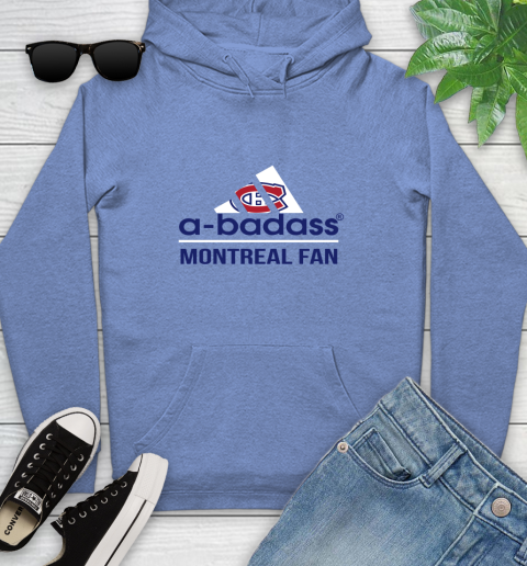 NHL A Badass Montreal Canadiens Fan Adidas Hockey Sports Youth Hoodie 13