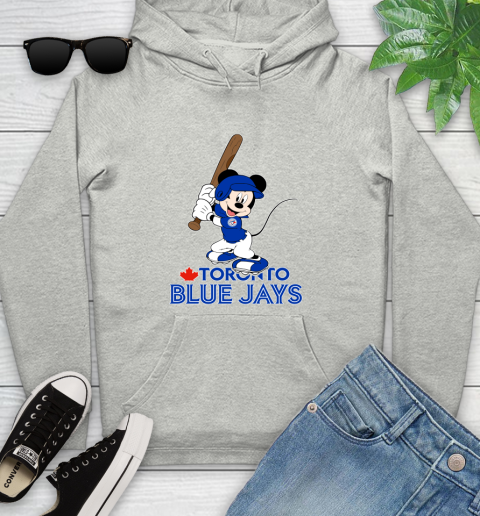 MLB Baseball Toronto Blue Jays Cheerful Mickey Mouse Shirt Youth Hoodie - Image 3