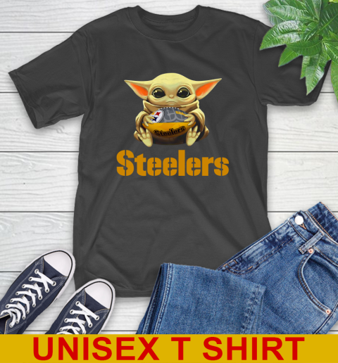 NFL Football Pittsburgh Steelers Baby Yoda Star Wars Shirt T-Shirt 2