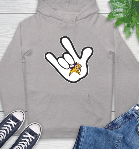 Minnesota Vikings NFL Football Mickey Rock Hand Disney Hoodie 12