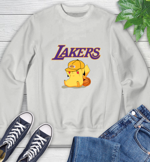 NBA Pikachu Basketball Sports Los Angeles Lakers Sweatshirt 5
