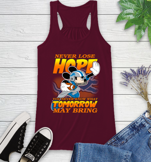 Detroit Lions NFL Football Mickey Disney Never Lose Hope Racerback Tank 2
