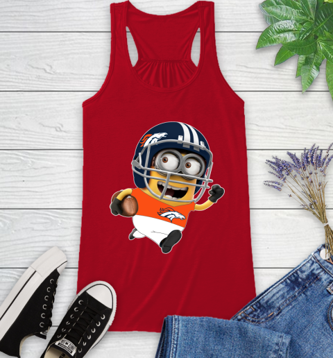 NFL Denver Broncos Minions Disney Football Sports Racerback Tank 6