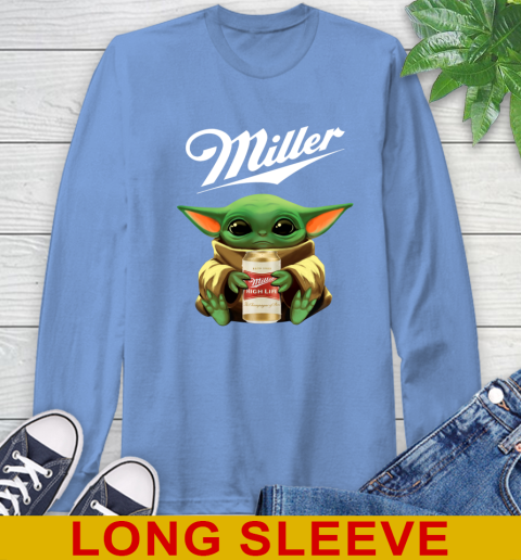 Star Wars Baby Yoda Hugs Miller High Life Beer Shirt 68