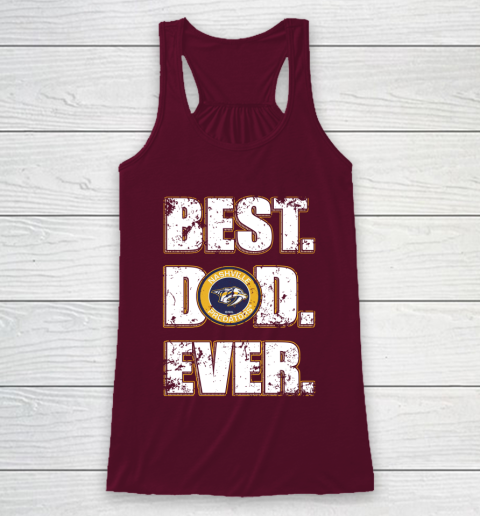 NHL Nashville Predators Hockey Best Dad Ever Family Shirt Racerback Tank 2
