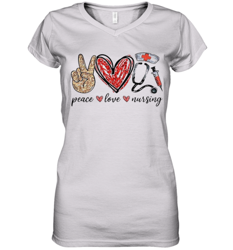 Diamond Peace Love Nursing Women's V-Neck T-Shirt