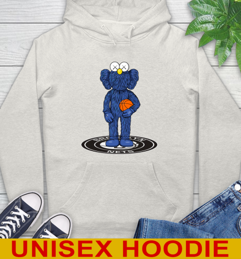 NBA Basketball Brooklyn Nets Kaws Bff Blue Figure Shirt Hoodie 12