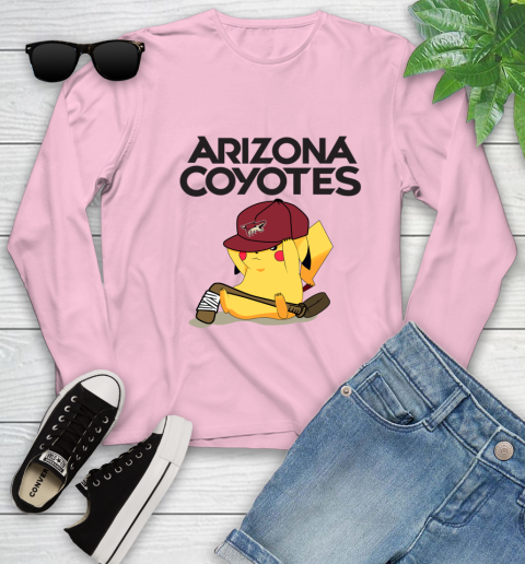 NHL Pikachu Hockey Sports Arizona Coyotes Youth Long Sleeve 10