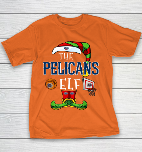 New Orleans Pelicans Christmas ELF Funny NBA Youth T-Shirt 4