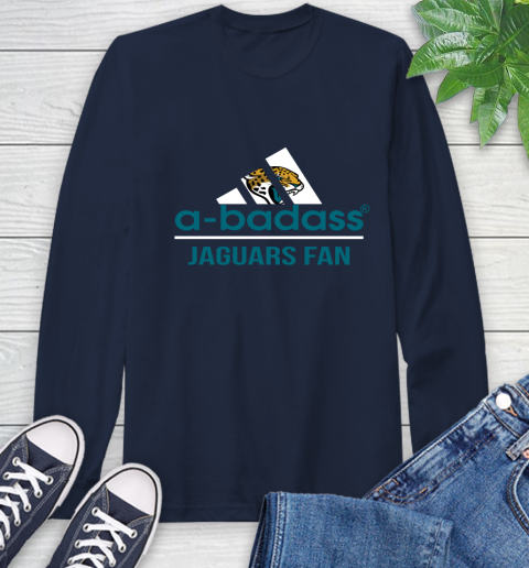 Jacksonville Jaguars NFL Football A Badass Adidas Adoring Fan Sports Long Sleeve T-Shirt 3