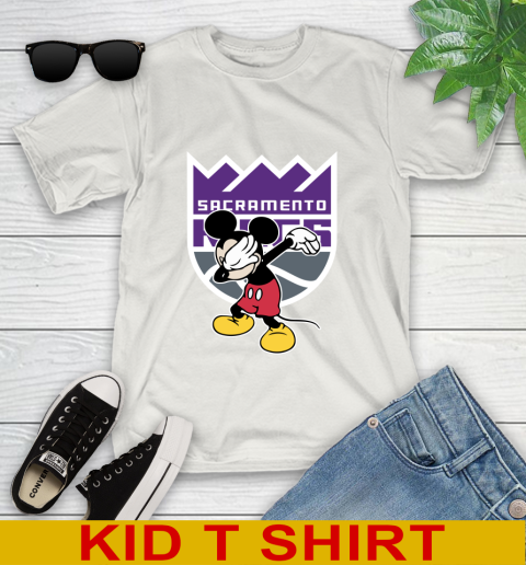 Sacramento Kings NBA Basketball Dabbing Mickey Disney Sports Youth T-Shirt 12