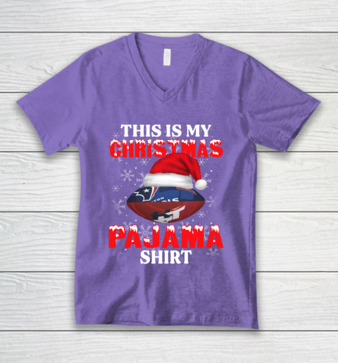 Houston Texans This Is My Christmas Pajama Shirt NFL V-Neck T-Shirt 8