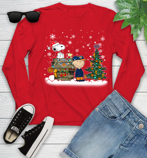New York Knicks NBA Basketball Christmas The Peanuts Movie Snoopy Championship Youth Long Sleeve 11
