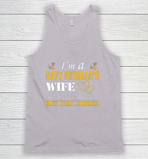Womens I am a Navy veterans wife t shirt Navy veteran Tank Top 3