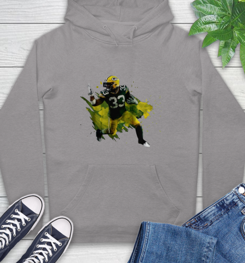 Aaron Jones Running Green Bay Packers Hoodie 6