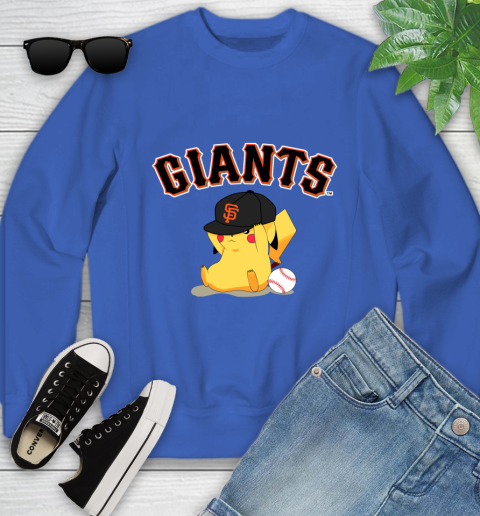 MLB Pikachu Baseball Sports San Francisco Giants Youth Sweatshirt 8