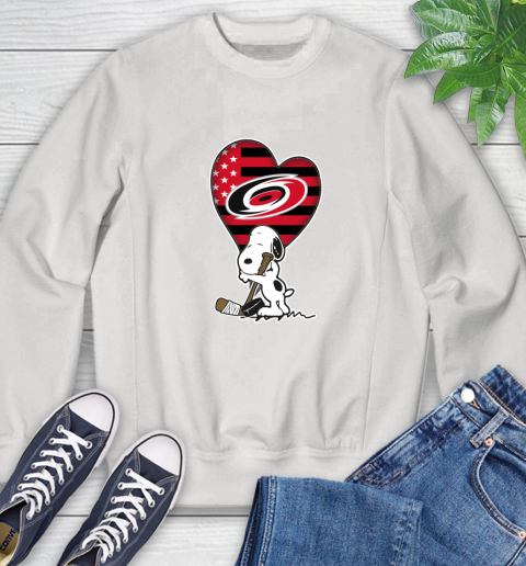 Carolina Hurricanes NHL Hockey The Peanuts Movie Adorable Snoopy Sweatshirt