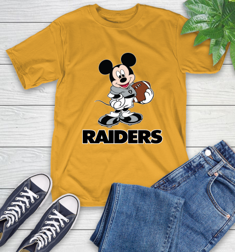 NFL Football Oakland Raiders Cheerful Mickey Mouse Shirt T-Shirt 3