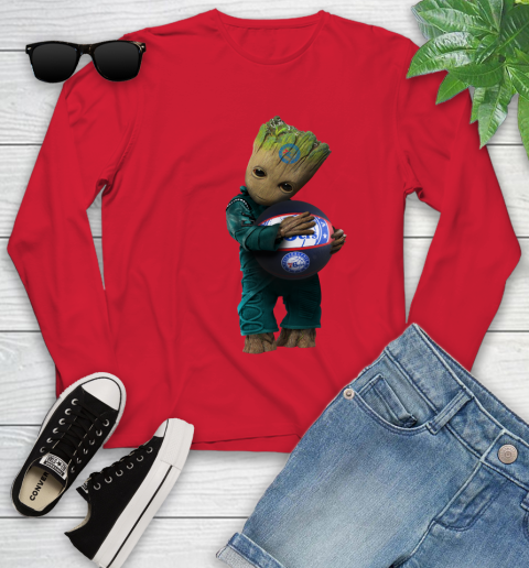 NBA Groot Guardians Of The Galaxy Basketball Sports Philadelphia 76ers Youth Long Sleeve 11