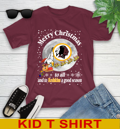 Washington Redskins Merry Christmas To All And To Redskins A Good Season NFL Football Sports Youth T-Shirt 5