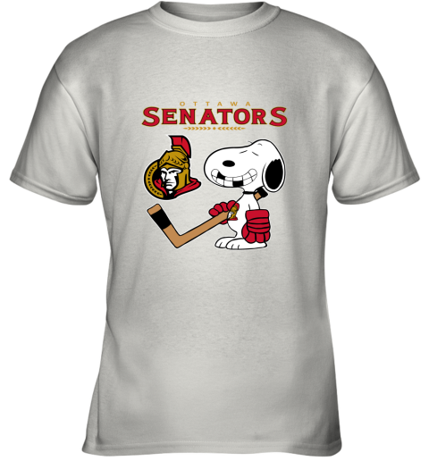Let's Play Ottawa Senators Ice Hockey Snoopy NHL Unisex Jersey Tee 