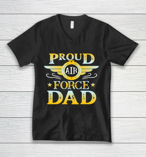 Veteran Shirt Proud Air Force Dad V-Neck T-Shirt