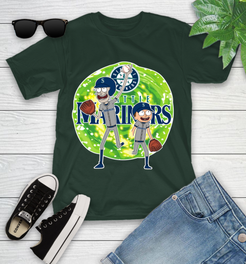 MLB Seattle Mariners Rick And Morty Baseball Sports Youth T-Shirt 5