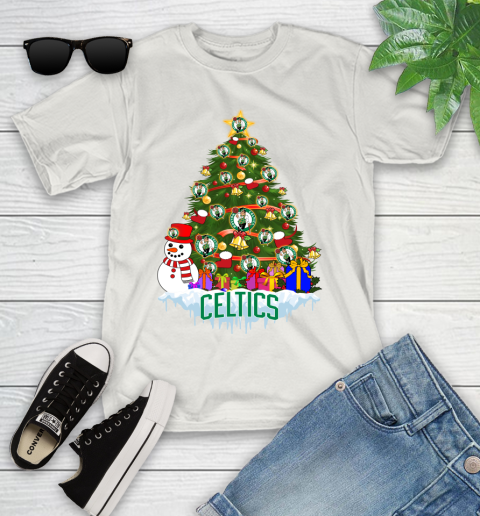 Boston Celtics Merry Christmas NBA Basketball Sports Youth T-Shirt 12
