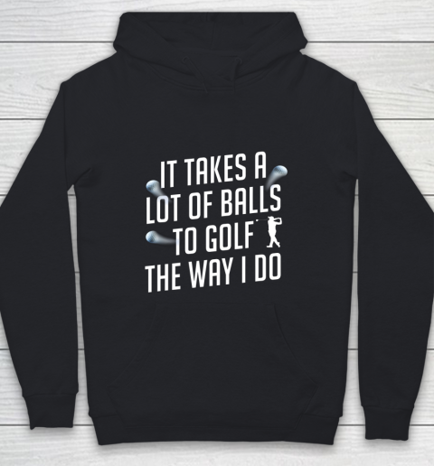 Funny Golf Shirts for Men Takes a Lot of Balls Golf Dad Youth Hoodie