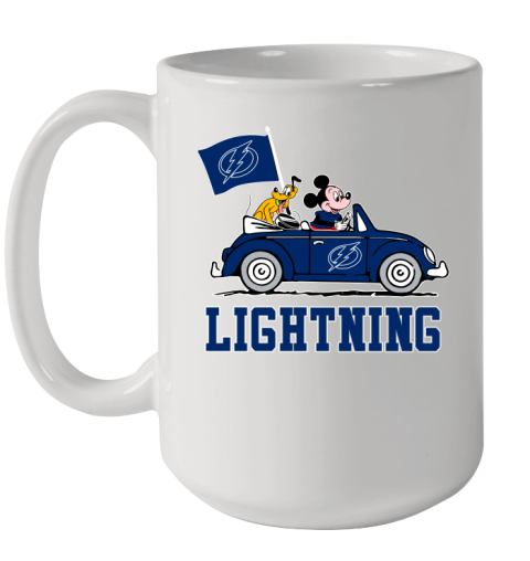 NHL Hockey Tampa Bay Lightning Pluto Mickey Driving Disney Shirt Ceramic Mug 15oz