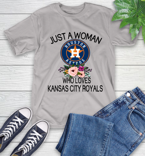 MLB Just A Woman Who Loves Kansas City Royals Baseball Sports T-Shirt 12
