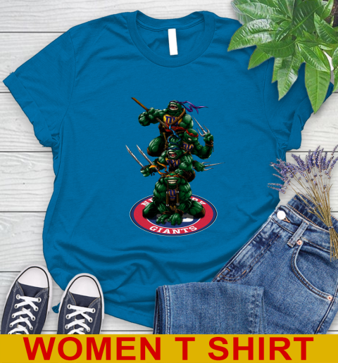 NFL Football New York Giants Teenage Mutant Ninja Turtles Shirt Women's T-Shirt 7