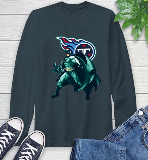 NFL Batman Football Sports Tennessee Titans Long Sleeve T-Shirt 8
