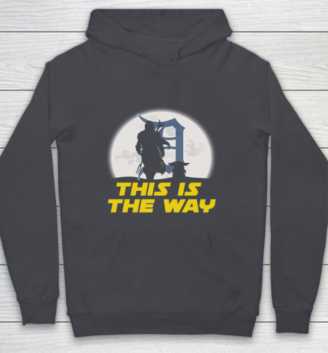 Detroit Tigers MLB Baseball Star Wars Yoda And Mandalorian This Is The Way Youth Hoodie 5