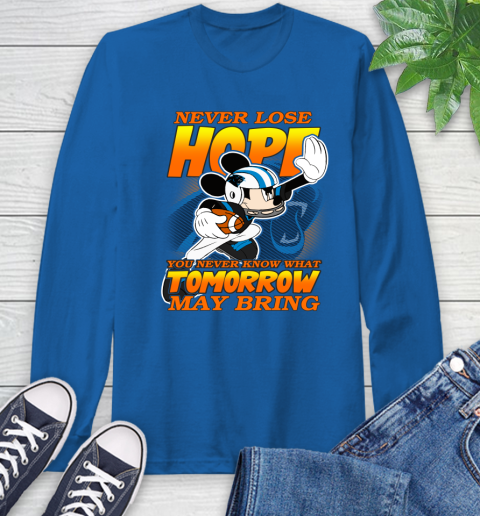 Carolina Panthers NFL Football Mickey Disney Never Lose Hope Long Sleeve T-Shirt 10