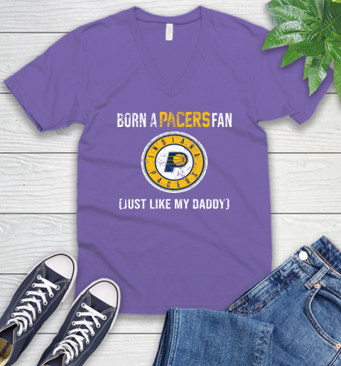 NBA Indiana Pacers Loyal Fan Just Like My Daddy Basketball Shirt V-Neck T-Shirt 8