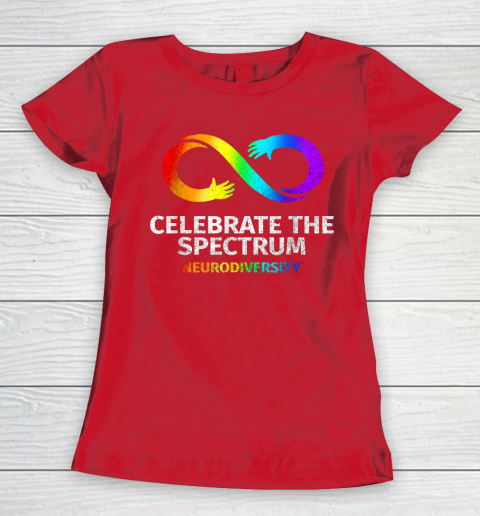 Neurodiversity Celebrate Spectrum Infinity Autism Awareness Women's T-Shirt 9