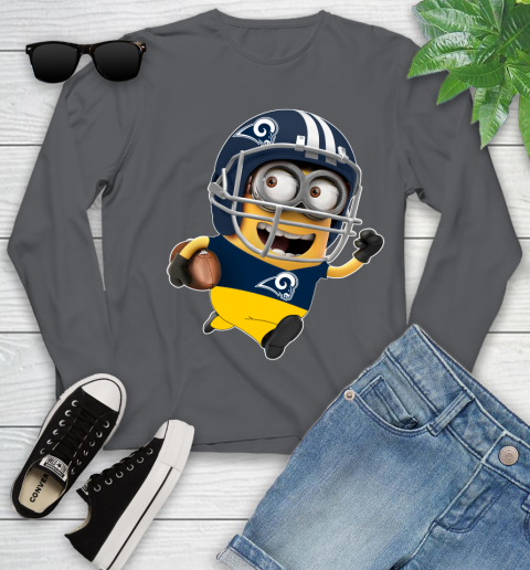NFL Los Angeles Rams Minions Disney Football Sports Youth Long Sleeve 8