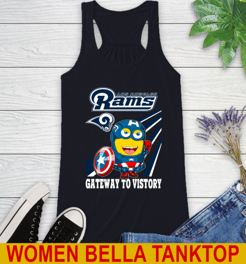NFL Football Los Angeles Rams Captain America Marvel Avengers Minion Shirt Racerback Tank 8