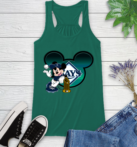 MLB Tampa Bay Rays The Commissioner's Trophy Mickey Mouse Disney Racerback Tank 7
