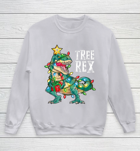Christmas Dinosaur Tree Rex Pajamas Men Boys Kids Xmas Gifts Youth Sweatshirt Tee For Sports