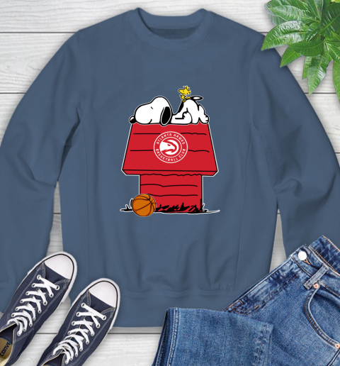 Atlanta Hawks NBA Basketball Snoopy Woodstock The Peanuts Movie Sweatshirt 7