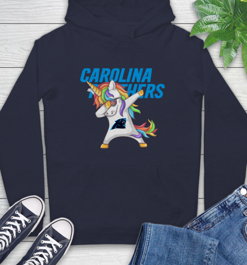 Carolina Panthers NFL Football Funny Unicorn Dabbing Sports Hoodie 4