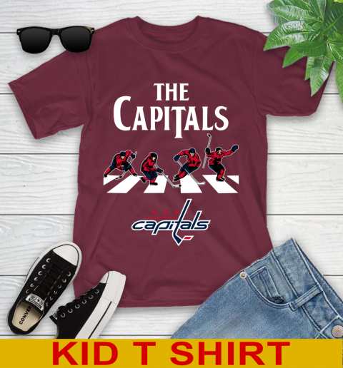 NHL Hockey Washington Capitals The Beatles Rock Band Shirt Youth T-Shirt - Image 6