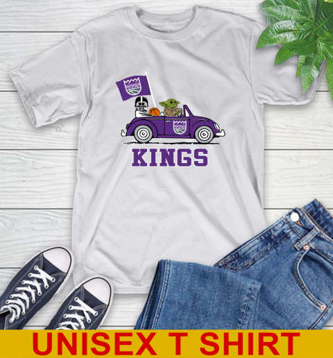 NBA Basketball Sacramento Kings Darth Vader Baby Yoda Driving Star Wars Shirt T-Shirt 12