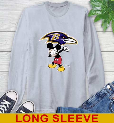 Baltimore Ravens NFL Football Dabbing Mickey Disney Sports Long Sleeve T-Shirt 6