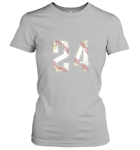 nzug 24 baseball jersey number 24 vintage retro birthday gift ladies t shirt 20 front sport grey