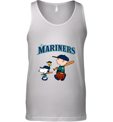 Seatlle Mariners Let's Play Baseball Together Snoopy MLB Tank Top