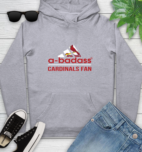 MLB A Badass St.Louis Cardinals Fan Adidas Baseball Sports Youth Hoodie 6