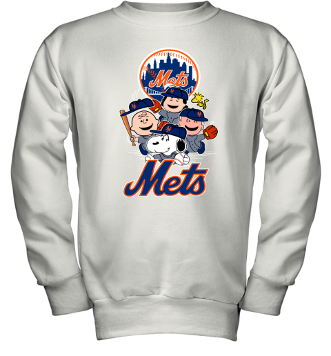 MLB New York Mets Snoopy Charlie Brown Woodstock The Peanuts Movie Baseball  T Shirt T-Shirt